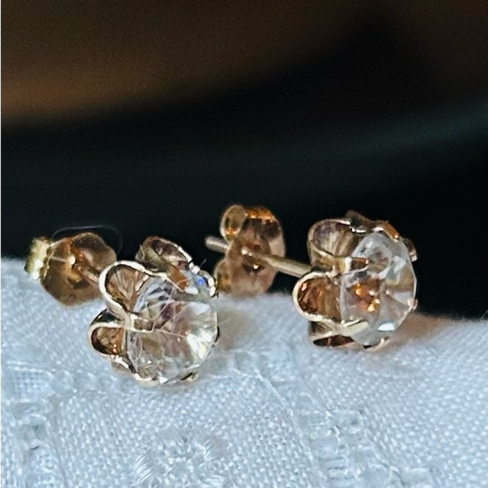 Antique 10k 1ct+ Old Cut Earrings